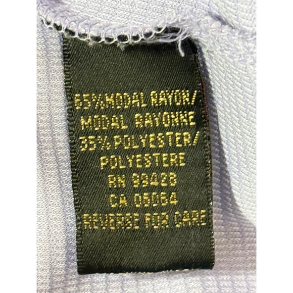 Vtg Y2K Bugatchi Men’s Uomo Polo Shirt Modal Rayon Blend Texture Sz M Lilac - Picture 6 of 7